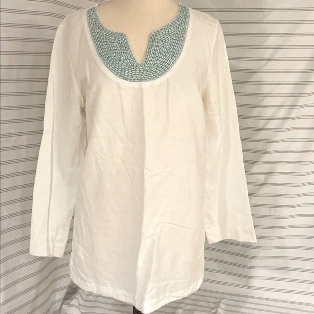 Kenar Beaded Tunic long sleeve shirt